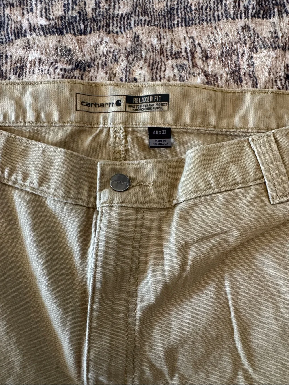 Carhartt Relaxed Fit Khaki/Tan Work Chinos